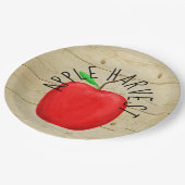 Assiettes En Carton Plaques de papier-panneau rouge Pomme moissonneuse (Angle)