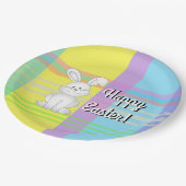 Assiettes En Carton Plaques de papier Pâques Bunny Plaid (Angle)