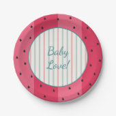 Assiettes En Carton Plaques de papier "Parapluie de pastèque" (Devant)