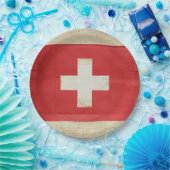 Assiettes En Carton Plaques de papier pavillon Suisse (Fête)