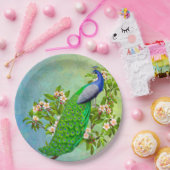 Assiettes En Carton Plaques de papier Peacock bleu indien exotique (Fête)