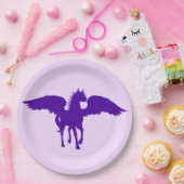 Assiettes En Carton Plaques de papier Pegasus pourpres (Fête)