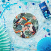 Assiettes En Carton Plaques de papier perroquet tropicale (Fête)