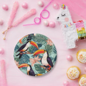 Assiettes En Carton Plaques de papier perroquet tropicale (Fête)