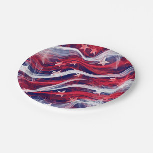 Assiettes En Carton Plaques de papier personnalisées American Flag