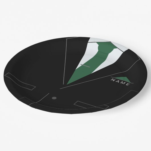 Assiettes En Carton Plaques de papier personnalisées Business Party av (Angle)