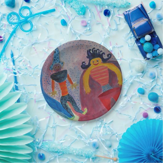 Assiettes En Carton Plaques de papier personnalisées d'art lunaire 7 p (Fête)