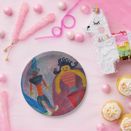 Assiettes En Carton Plaques de papier personnalisées d'art lunaire 7 p (Fête)