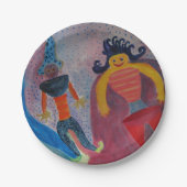 Assiettes En Carton Plaques de papier personnalisées d'art lunaire 7 p (Devant)