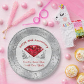 Assiettes En Carton Plaques de papier personnalisées datant du 40e ann (Fête)