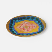 Assiettes En Carton Plaques de papier personnalisées mandala positives (Angle)