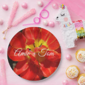 Assiettes En Carton Plaques de papier personnalisées Mariage de Tulipe (Fête)