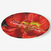 Assiettes En Carton Plaques de papier personnalisées Mariage de Tulipe (Angle)