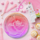 Assiettes En Carton Plaques de papier personnalisées Mariages en fleur (Fête)