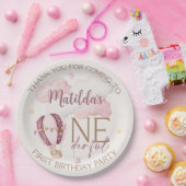 Assiettes En Carton Plaques de papier personnalisées ONEderful 1st Bir (Fête)
