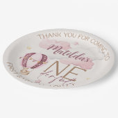 Assiettes En Carton Plaques de papier personnalisées ONEderful 1st Bir (Angle)