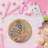 Assiettes En Carton Plaques de papier personnalisées Peinture papillon (Fête)