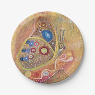 Assiettes En Carton Plaques de papier personnalisées Peinture papillon