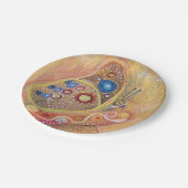 Assiettes En Carton Plaques de papier personnalisées Peinture papillon (Angle)