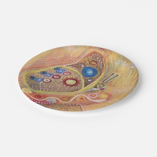 Assiettes En Carton Plaques de papier personnalisées Peinture papillon (Angle)