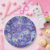 Assiettes En Carton Plaques de papier personnalisées Purple Circles, P (Fête)