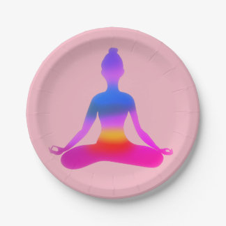 Assiettes En Carton Plaques de papier personnalisées Yoga