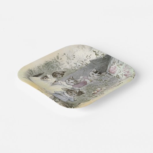 Assiettes En Carton Plaques de papier Peter Rabbit (chats) (Angulaire)