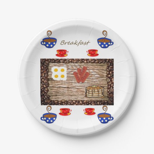 Assiettes En Carton Plaques de papier Petit déjeuner (Devant)