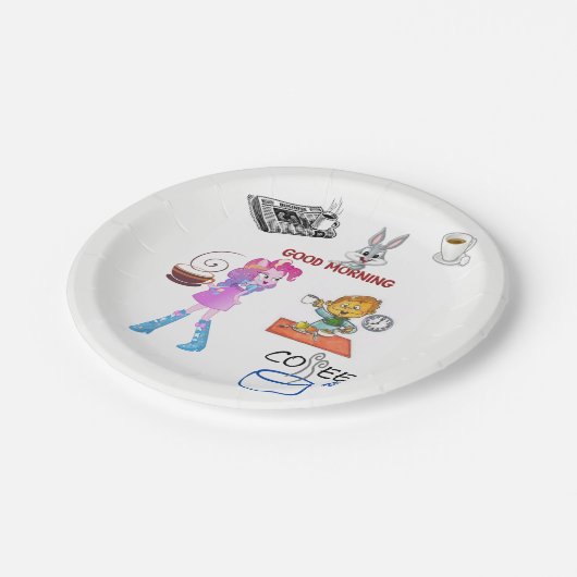 Assiettes En Carton Plaques de papier Petit déjeuner (Angle)