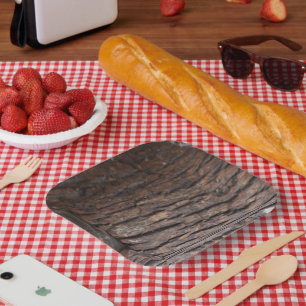 Assiettes En Carton Plaques de papier photo à écorce d'arbre