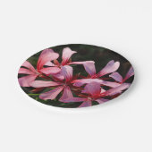 Assiettes En Carton Plaques de papier photo rose FLowers 7 po (Angle)