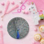 ASSIETTES EN CARTON PLAQUES DE PAPIER PHOTOGRAPHIQUE PEACOCK (Fête)