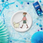 Assiettes En Carton Plaques de papier Pied de chien (Fête)