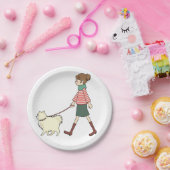 Assiettes En Carton Plaques de papier Pied de chien (Fête)