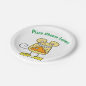 Assiettes En Carton Plaques de papier, Pizza Fromage Amateurs Plaques (Angle)