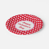 Assiettes En Carton Plaques de papier Pointe Heureuse Sainte-Valentin (Angle)