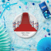 Assiettes En Carton Plaques de papier Poteau en barbier (Fête)