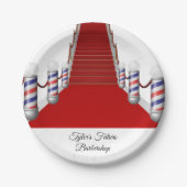 Assiettes En Carton Plaques de papier Poteau en barbier (Devant)