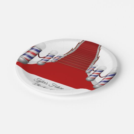 Assiettes En Carton Plaques de papier Poteau en barbier (Angle)