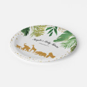 Assiettes En Carton Plaques de papier pour animaux de Safari (Angle)