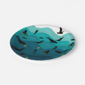Assiettes En Carton Plaques de papier pour animaux marins (Angle)