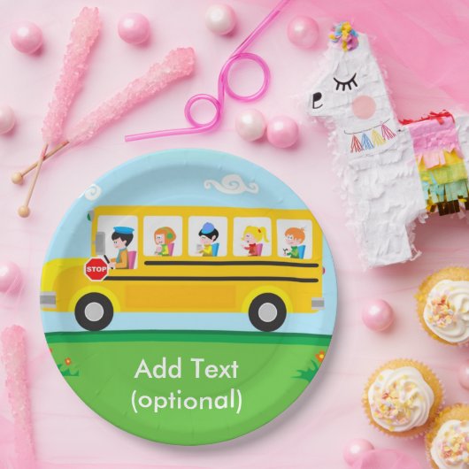 Assiettes En Carton Plaques de papier pour autobus scolaires (Fête)
