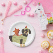Assiettes En Carton Plaques de papier pour chien d'Halloween (Fête)