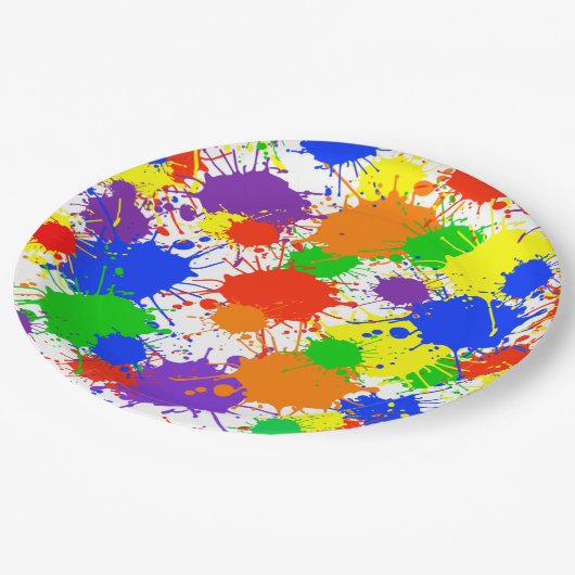 Assiettes En Carton Plaques de papier pour la fête d'anniversaire Rain (Angle)