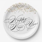 Assiettes En Carton Plaques de papier pour le réveillon du Nouvel An (Devant)
