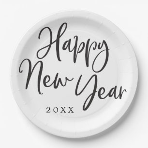 Assiettes En Carton Plaques de papier pour le réveillon du Nouvel An