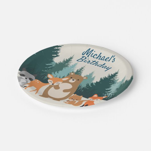 Assiettes En Carton Plaques de papier pour les animaux de forêt (Angle)