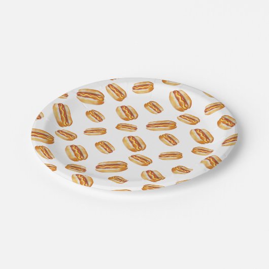 Assiettes En Carton Plaques de papier pour Motif pour chiens chauds -  (Angle)