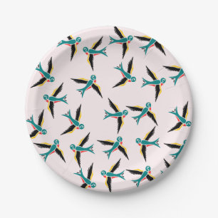 Assiettes En Carton Plaques de papier pour oiseaux d'hirondelle
