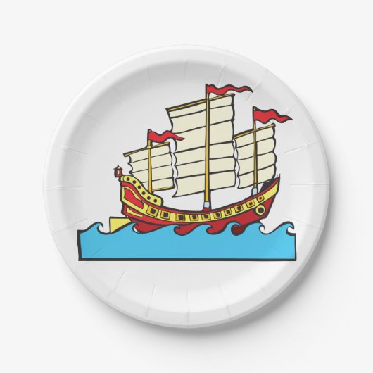 Assiettes En Carton Plaques de papier pour voilier chinois (Devant)